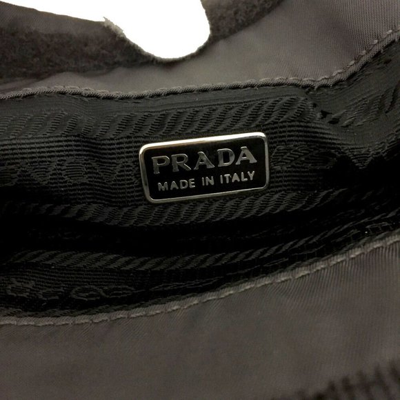 PRADA Logo Plate Nylon Cosmetic Pouch Bag /1D2302 - Picture 8 of 8